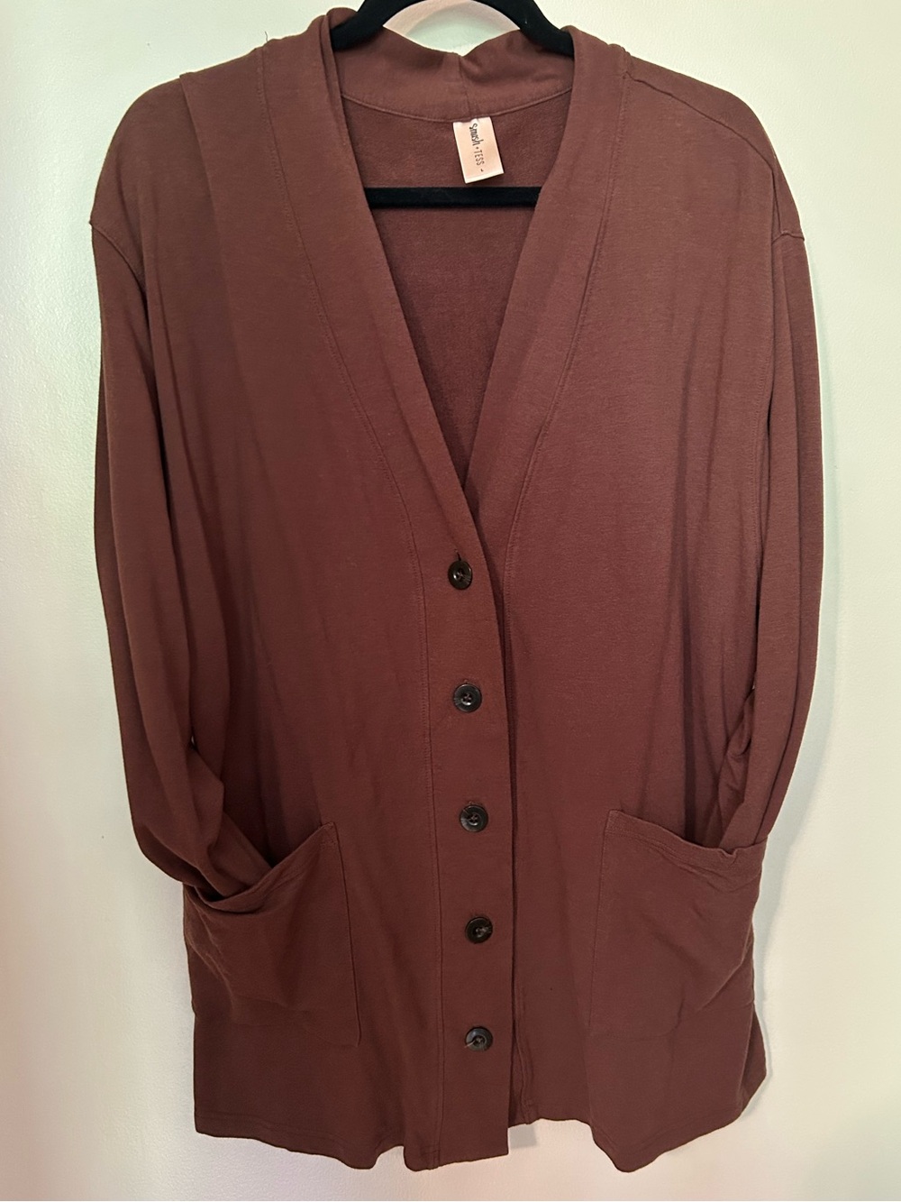 Smash + Tess Brown Lightweight Button Cardigan